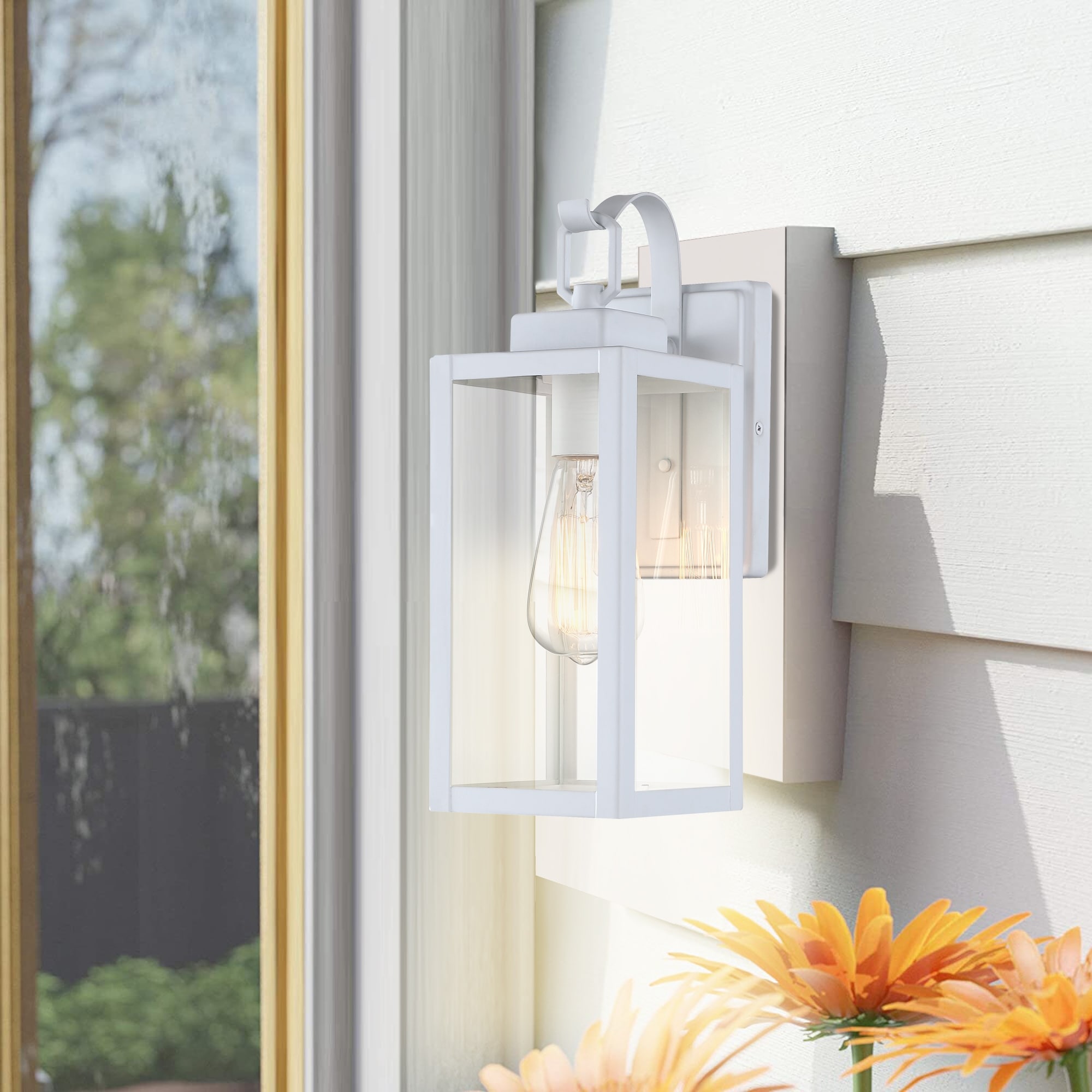 2 Pack 1-Light Outdoor Wall Sconce - 5"x6.7"x13.75"