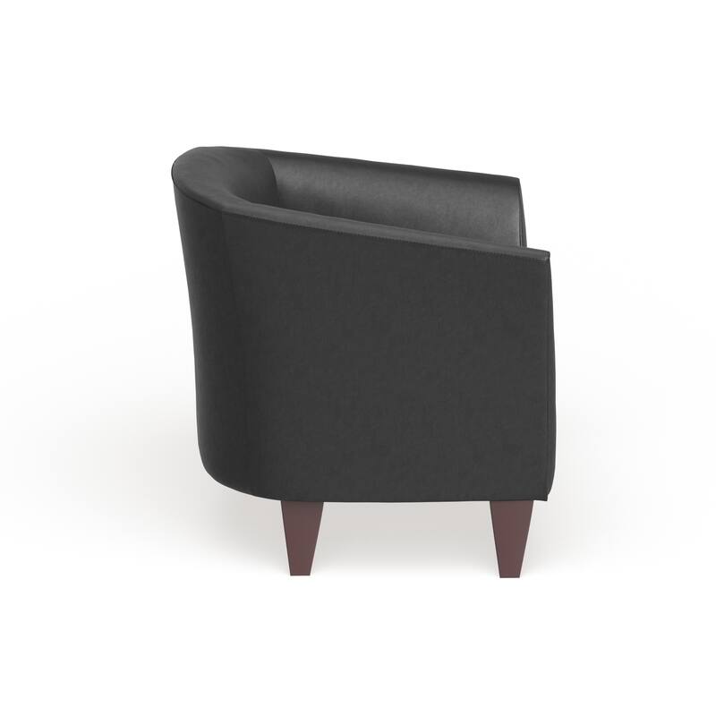 LeatherSoft Chair with Wood Feet - 33.5"W x 31"D x 29"H
