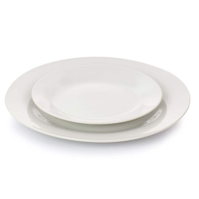 Gibson Home 16 Piece Bedford Lane Fine Ceramic Dinnerware Set in Off White