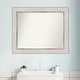 preview thumbnail 29 of 28, Non-Beveled Wood Bathroom Wall Mirror - Trellis Silver Frame - Trellis Silver