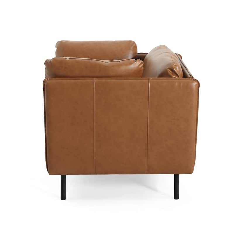 Daphne Faux Leather Lounge Chair by Christopher Knight Home