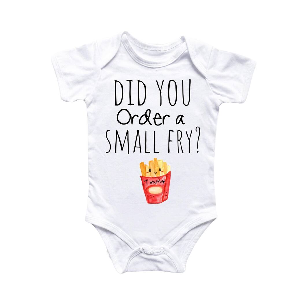 Small Fry Fast Food - Baby Boy Girl Clothes Infant Bodysuit Funny Cute Newborn