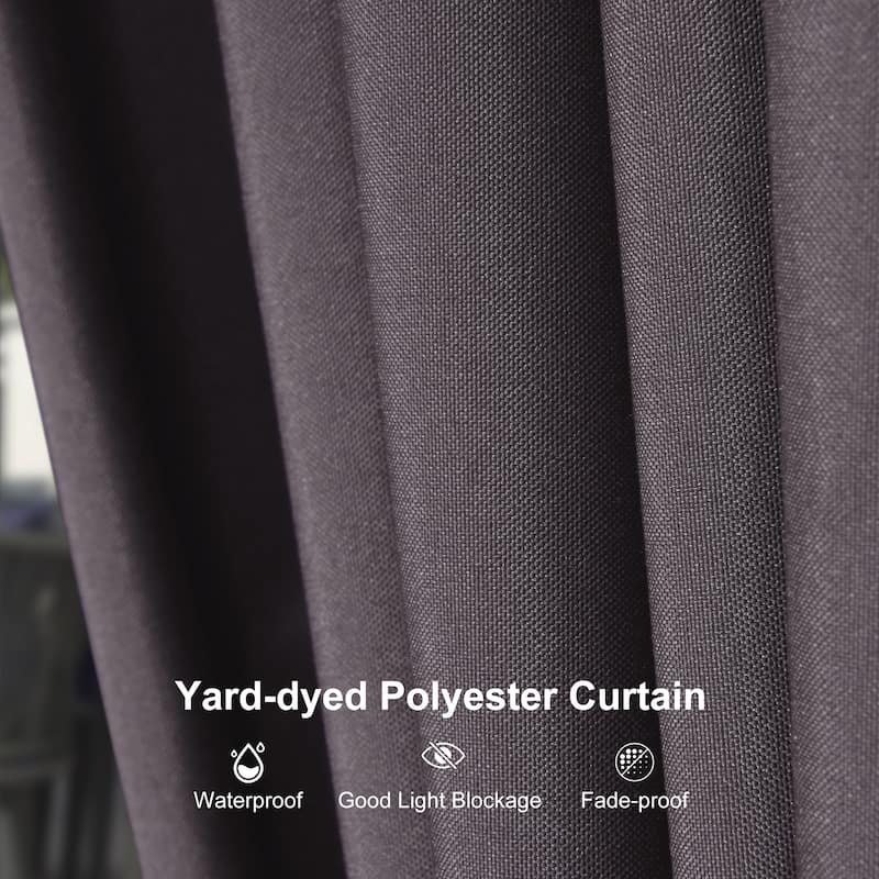 PURPLE LEAF Gazebo Outdoor Gazebo with Dual-Layer Galvanized Steel Double Roof Aluminum Gazebo with Netting and Curtains Grey