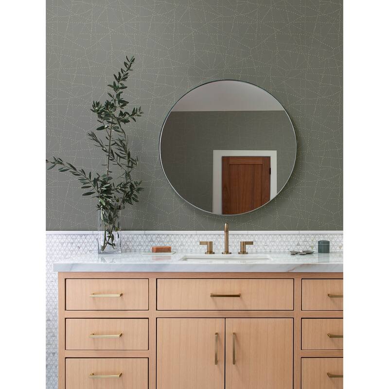 A-Street Prints Alcott Charcoal Dotted Wallpaper