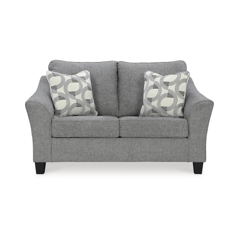 Signature Design by Ashley Mathonia Smoke Loveseat - 68"W x 40"D x 41"H