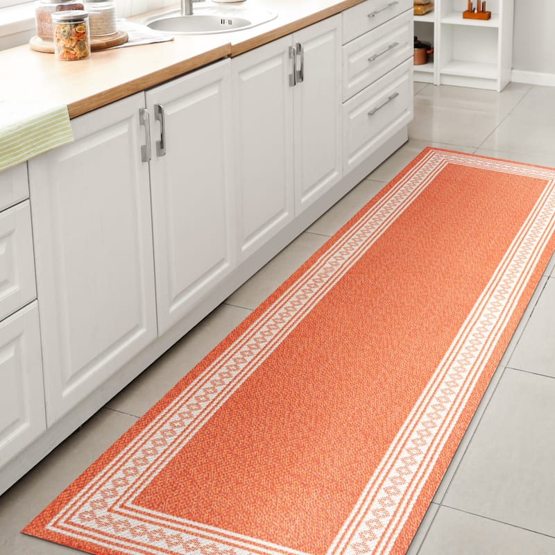JONATHAN Y Havana Classic Diamond Border Indoor/Outdoor Area Rug