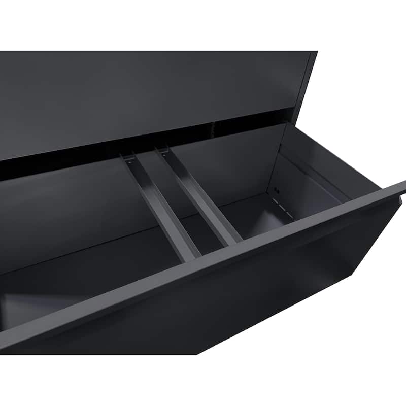 2 Drawer Lateral File Cabinet,Black Filing Cabinet with Lock, Lockable File Cabinet for Home Office,Locking Metal File Cabinet