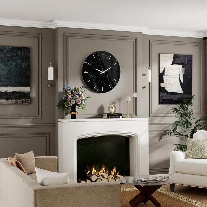 23.6" Glass Frameless Decorative Wall Clock