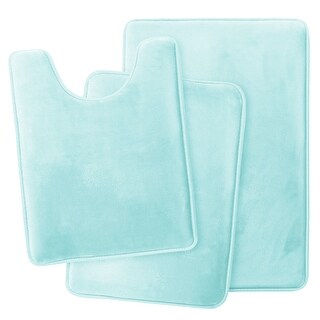 3Pcs Memory Foam Absorbent Bathroom Rug Set - Bed Bath & Beyond - 39159628