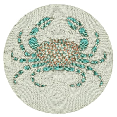 Crab Beaded Design Table Placemats (Set of 4) - 15"