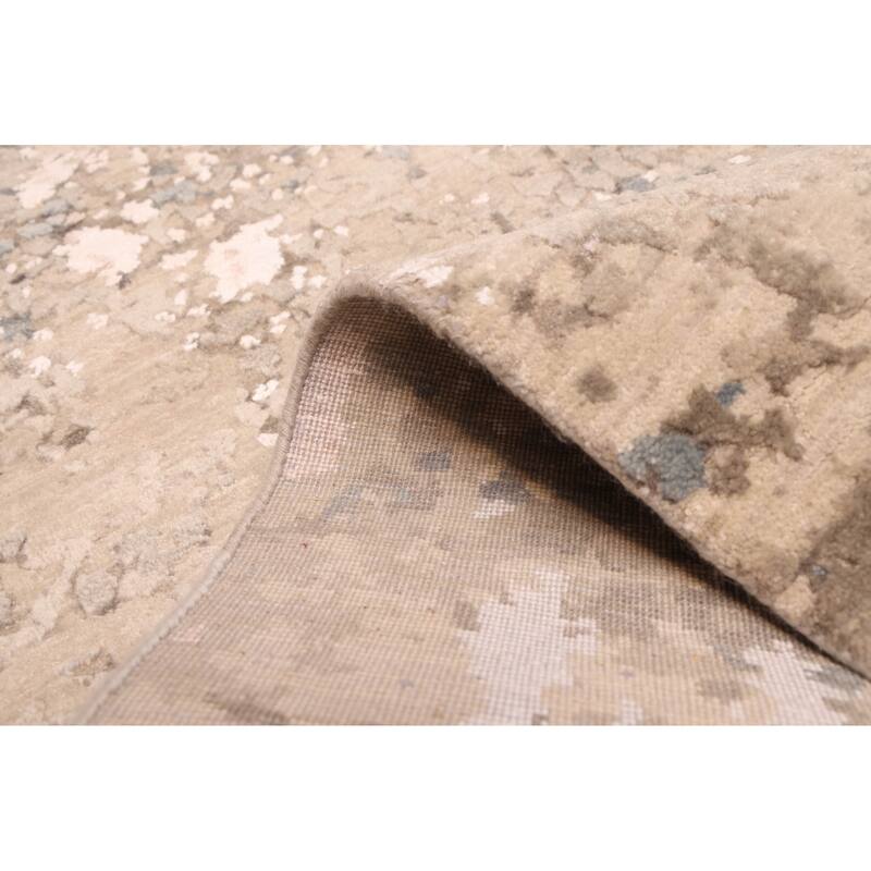 ECARPETGALLERY Hand-knotted Legacy Grey Silk, Wool Rug - 2'6 x 12'1