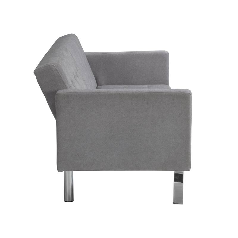 Convertible Folding Sofa Bed, Adjustable Backrest Loveseat Lounge Couch Tufted Couch for Living Room 2-seat Armchair