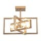 preview thumbnail 62 of 61, Zjvaive 3-Light Rectangular Semi Flush Mount Ceiling Light Farmhouse Metal Cage Light Fixture