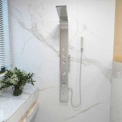 Stainless Steel Shower Panel Tower System with body jets,fixed shower head