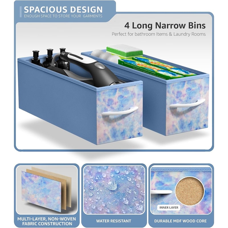 Narrow Dresser Tower with 4 Drawers - Vertical Storage for Bedroom