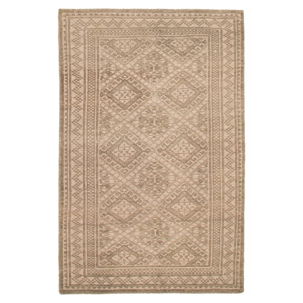 ECARPETGALLERY Hand-knotted Tangier Dark Olive Green Wool Rug - 5'5 x 8'5