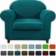 preview thumbnail 62 of 91, Subrtex Stretch Spandex 2-piece Armchair Slipcover Furniture Protector Teal