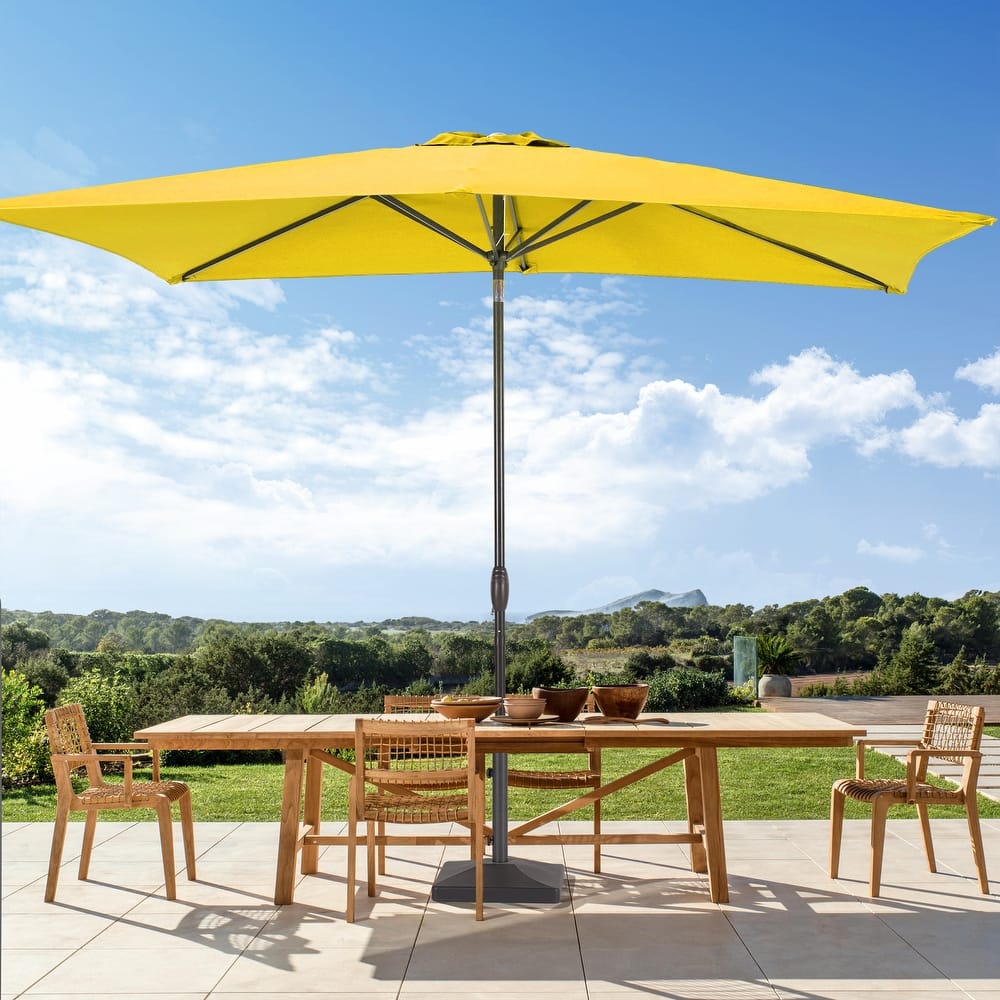 BONOSUKI 6x9FT Patio Market Umbrellas Table Umbrella with Tilt Button