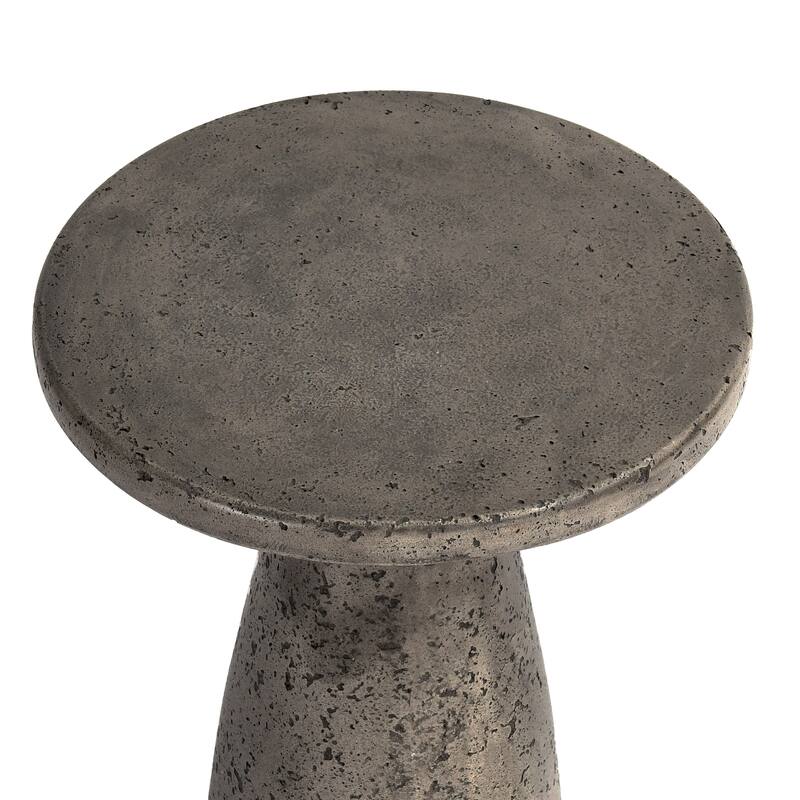 Classic Home Collins 19" Concrete Outdoor Accent Table
