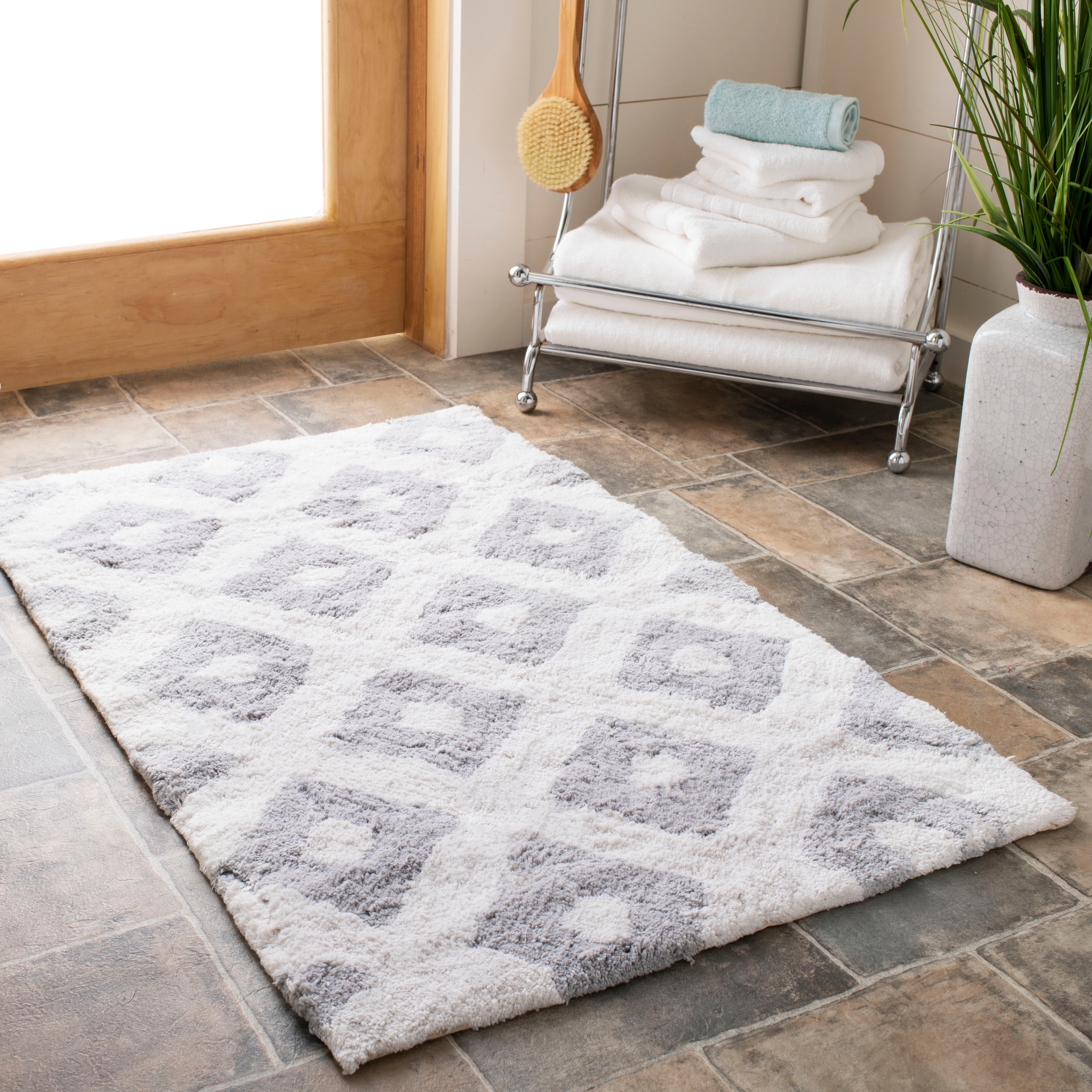 SAFAVIEH Plush Master Cotton Bath Mat Set of 2, 21 x 34-Inch