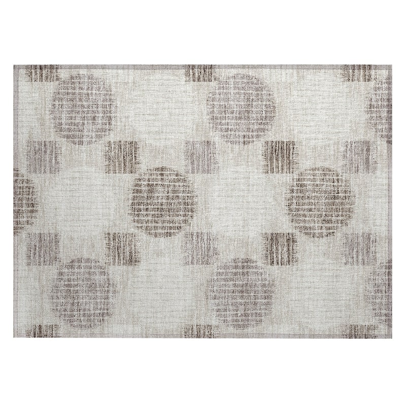 Machine Washable Indoor/ Outdoor Chantille Contemporary Dotty Rug