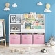 preview thumbnail 2 of 18, Kids Bookcase and Bookshelf,Multifunctional Bookcase with 3 Collapsible Drawers,Bookcase Display Stand,Toy Storage Organizer