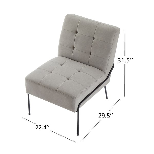 dimension image slide 4 of 9, Carbon Loft Hofstetler Armless Accent Chair