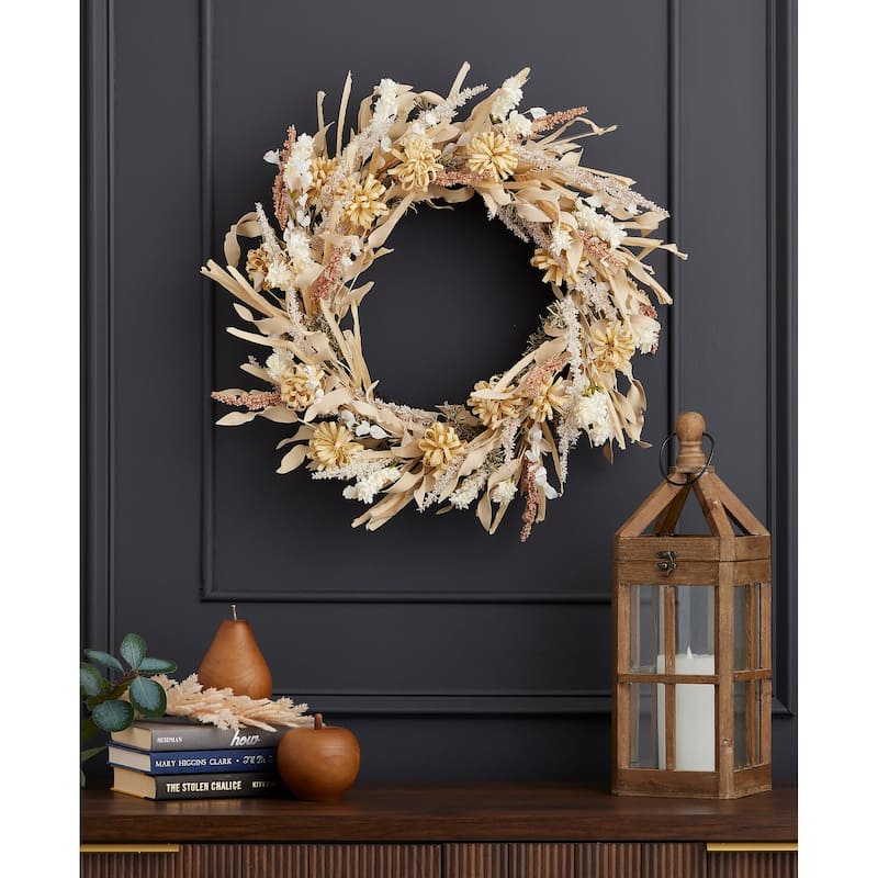 26 inch Golden Wild Flower Wreath
