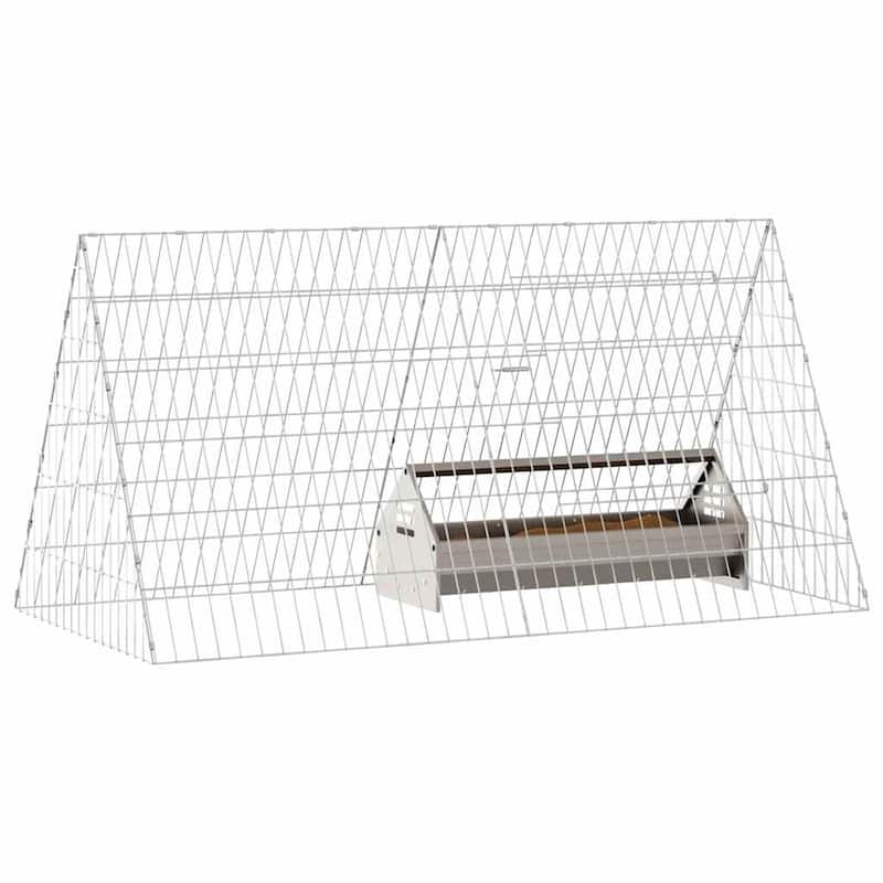 vidaXL Chicken Cage Silver in Galvanised Steel