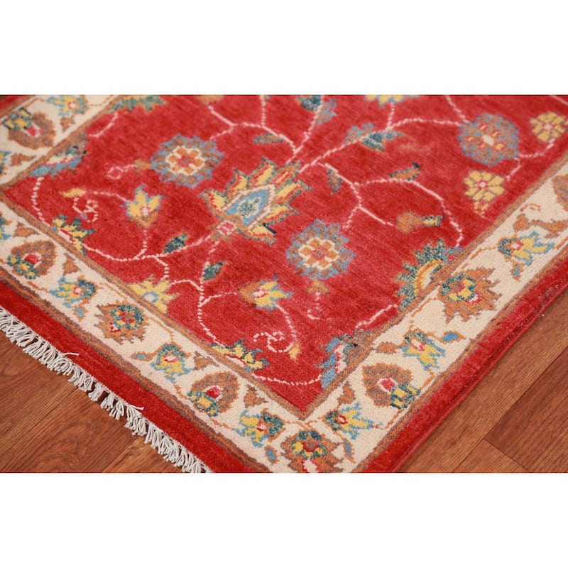 Traditional Red Kazak Oriental Rug Hand-Knotted Wool Carpet - 2'0" x 3'0"