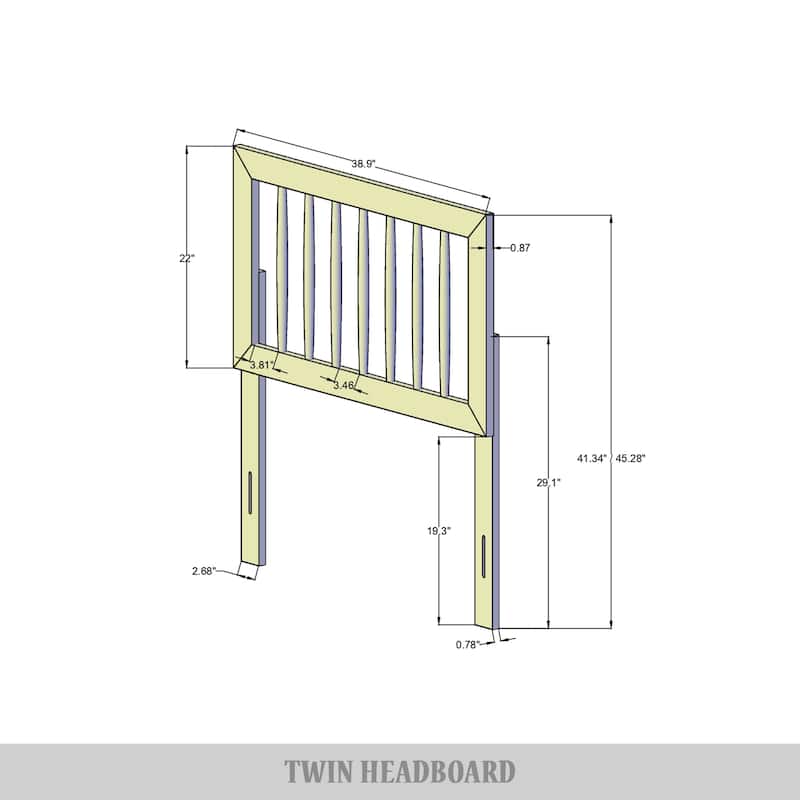 CraftPorch Rustic Wooden Headboard
