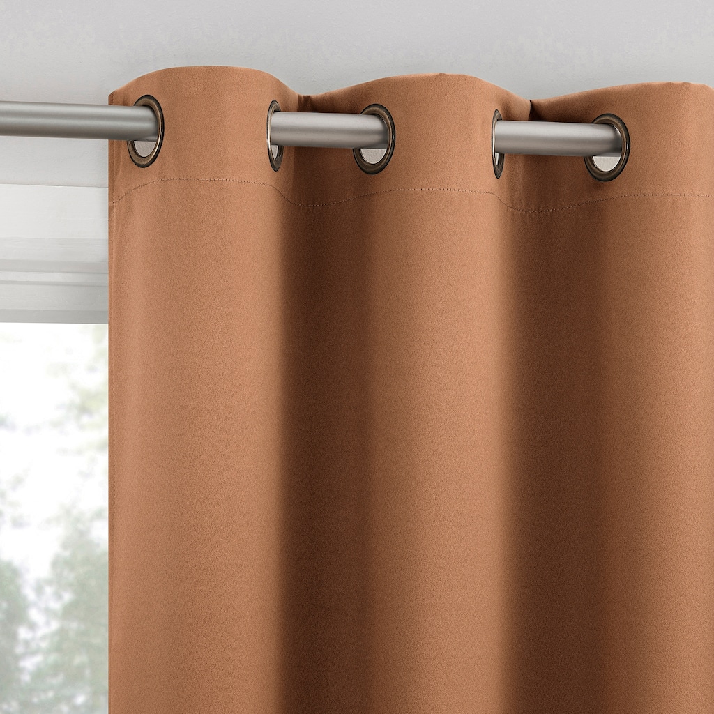 Sun Zero Sheridan Dual-Sided Magnetic Closure Total Blackout Grommet 2-Piece Curtain Panel Pair