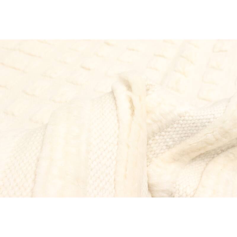 ECARPETGALLERY Hand-knotted Tangier Cream Wool Rug - 4'11 x 7'11