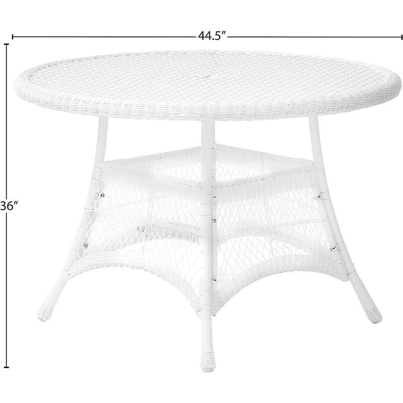 Outdoor Dining Set 5 Piece Patio Furniture Resin Wicker Table & Chairs