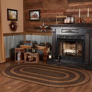 Farmhouse Jute Rug Oval w/ Pad 60x96 - 5' x 8'