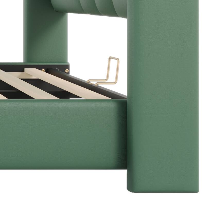 Modern Upholstered Bed Frame with Head board and Footboard