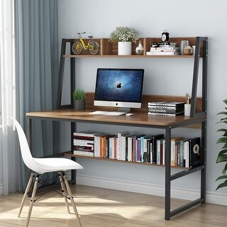 Shop Computer Desk With Hutch And Bookshelf 47 Home Office Desk