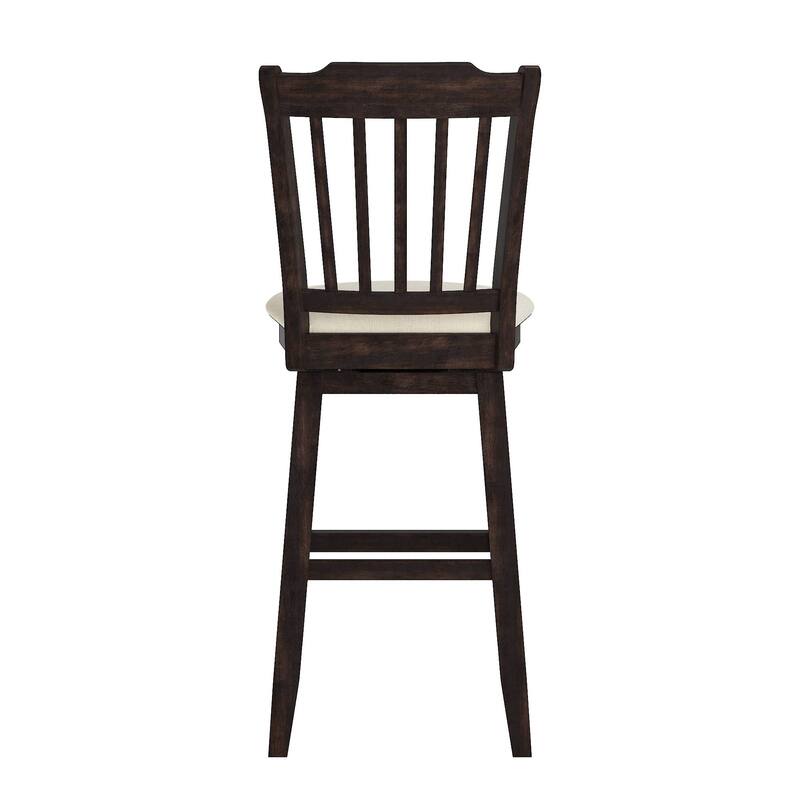 Eleanor Slat Back Wood Swivel Stool by iNSPIRE Q Classic