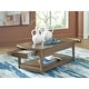 preview thumbnail 6 of 6, Signature Design by Ashley Burkbyer Brown Coffee Table - 50" W x 26" D x 18.5" H