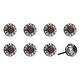 preview thumbnail 8 of 65, Knob-It Vintage Handpainted Ceramic Knobs (8-Pack) White/Black Flower/Copper