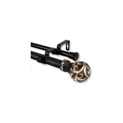 Single Curtain Rod - Adjustable Length, French Style Drapery Rod Set, Home Decor - M