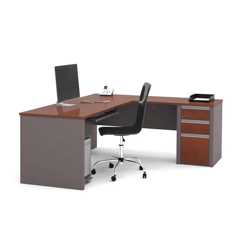Bestar Connexion 72W L Shaped Desk with Storage Drawers