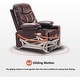 preview thumbnail 2 of 23, MCombo Manual Glider Rocker Recliner Chair with USB Ports, Faux Leather 8002