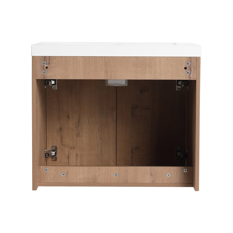 Bathroom Vanity With Sink In 24/36/48 Inch, Floating Bathroom Vanity With Soft Close Door