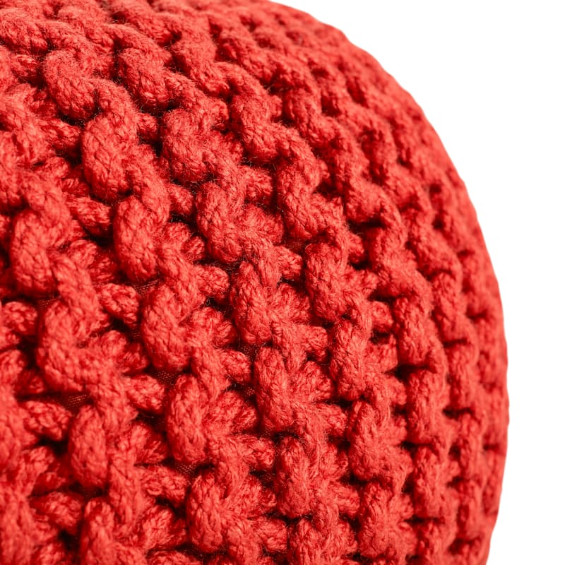 Asilah Indoor and Outdoor Round Pouf - 20"X20"X14"
