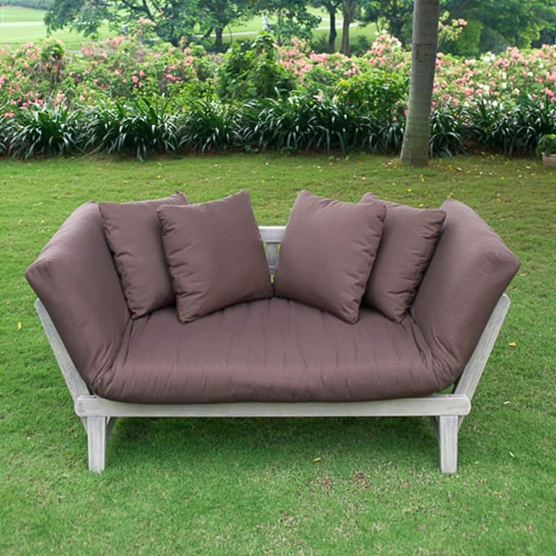 Cambridge Casual West Lake Convertible Wood Outdoor Sofa Daybed