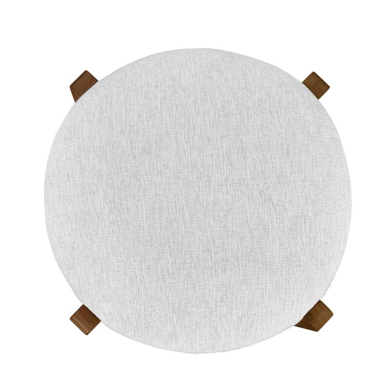 Christopher Knight Home - Tara Rubberwood Upholstered Barstools in Walnut and Ivory Fabric