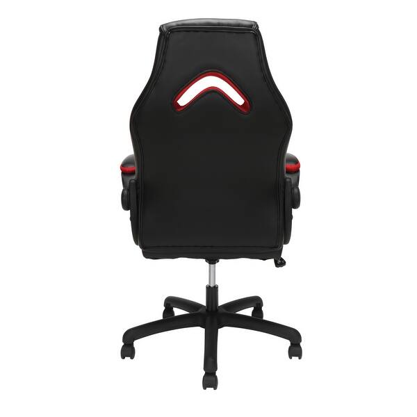 Essentials Ergonomic Leather And Mesh Racing Style Gaming Chair By Ofm Overstock 13524840