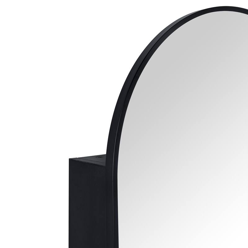 TEHOME Arched Bathroom Medicine Cabinet with Mirror Recessed and Surface Mount Medicine Cabinet Mirror