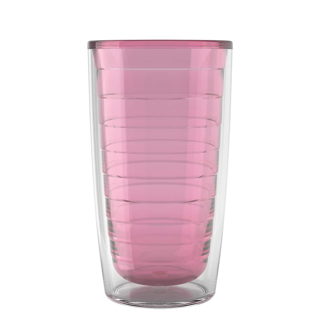 Tervis Clear & Colorful Tabletop Made in USA Double Walled Insulated Travel Tumbler, Pink Sand